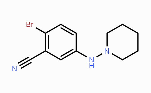 CAS No. 1707373-96-3, 2-Bromo-5-(piperidin-1-ylamino)benzonitrile