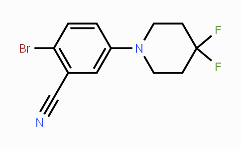 CAS No. 1707365-77-2, 2-Bromo-5-(4,4-difluoropiperidin-1-yl)benzonitrile