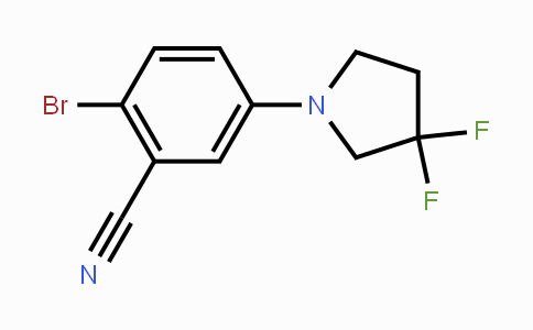 CAS No. 1627693-34-8, 2-Bromo-5-(3,3-difluoropyrrolidin-1-yl)benzonitrile