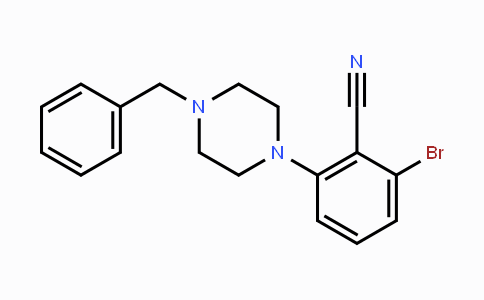 CAS No. 1260758-86-8, 2-(4-Benzylpiperazin-1-yl)-6-bromobenzonitrile