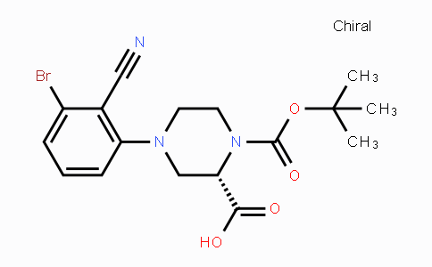 CAS No. 1787182-48-2, (S)-4-(3-Bromo-2-cyanophenyl)-1-(tert-butoxy-carbonyl)piperazine-2-carboxylic acid