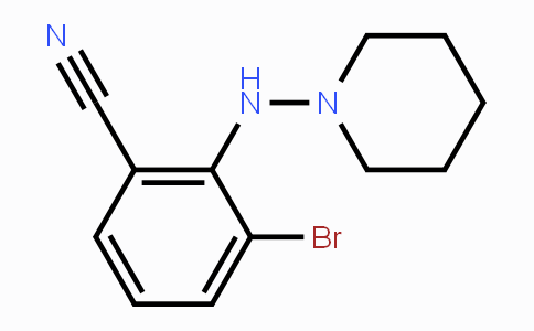 CAS No. 1707373-98-5, 3-Bromo-2-(piperidin-1-ylamino)benzonitrile
