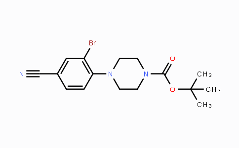 CAS No. 1163248-18-7, tert-Butyl 4-(2-bromo-4-cyanophenyl)-piperazine-1-carboxylate