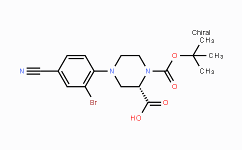 CAS No. 1786489-53-9, (S)-4-(2-Bromo-4-cyanophenyl)-1-(tert-butoxy-carbonyl)piperazine-2-carboxylic acid