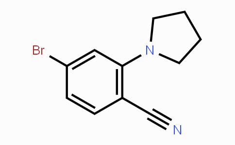 CAS No. 1359821-89-8, 4-Bromo-2-(pyrrolidin-1-yl)benzonitrile