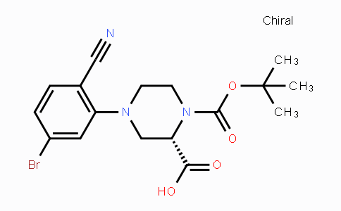 CAS No. 1787344-46-0, (S)-4-(5-Bromo-2-cyanophenyl)-1-(tert-butoxy-carbonyl)piperazine-2-carboxylic acid