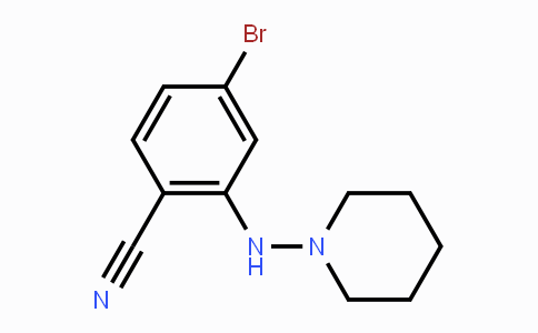 CAS No. 1594961-27-9, 4-Bromo-2-(piperidin-1-ylamino)benzonitrile