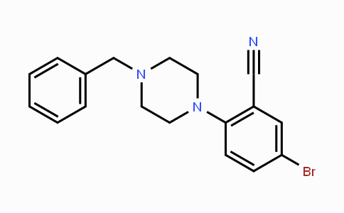 CAS No. 1260784-94-8, 2-(4-Benzylpiperazin-1-yl)-5-bromobenzonitrile