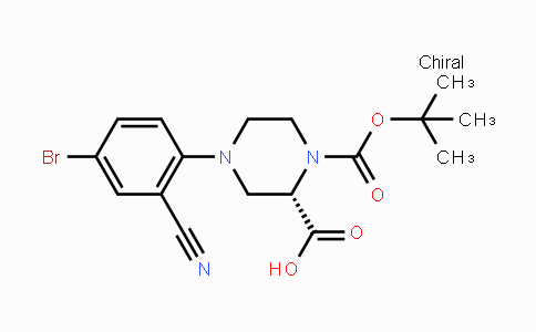 CAS No. 1787091-85-3, (S)-4-(4-Bromo-2-cyanophenyl)-1-(tert-butoxy-carbonyl)piperazine-2-carboxylic acid