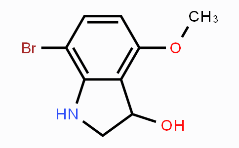 CAS No. 1713163-00-8, 7-Bromo-4-methoxy-3-hydroxyindoline