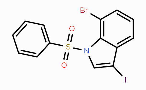 CAS No. 1774896-49-9, 7-Bromo-3-iodo-1-(phenylsulfonyl)-1H-indole
