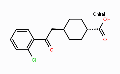 CAS No. 736136-57-5, trans-4-[2-(2-Chlorophenyl)-2-oxoethyl]-cyclohexane-1-carboxylic acid
