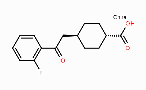 CAS No. 736136-58-6, trans-4-[2-(2-Fluorophenyl)-2-oxoethyl]-cyclohexane-1-carboxylic acid
