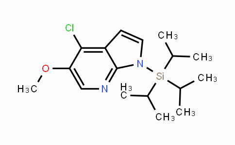 CAS No. 926004-73-1, 4-Chloro-5-methoxy-1-(triisopropylsilyl)-1H-pyrrolo[2,3-b]pyridine