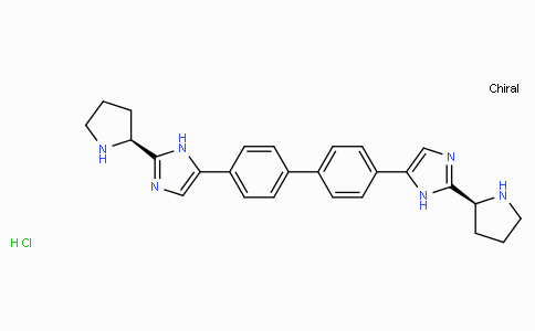 CAS No. 1009119-83-8, 1H-Imidazole, 5,5'-[1,1'-biphenyl]-4,4'-diylbis[2-(2S)-2-pyrrolidinyl-, hydrochloride
