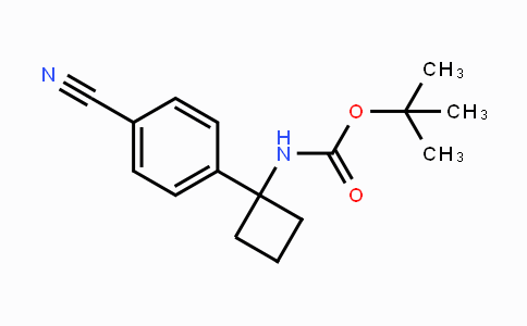 CAS No. 1032349-97-5, tert-Butyl 1-(4-cyanophenyl)cyclobutylcarbamate