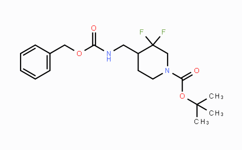 CAS No. 1373503-45-7, tert-Butyl 4-((benzyloxycarbonylamino)methyl)-3,3-difluoropiperidine-1-carboxylate