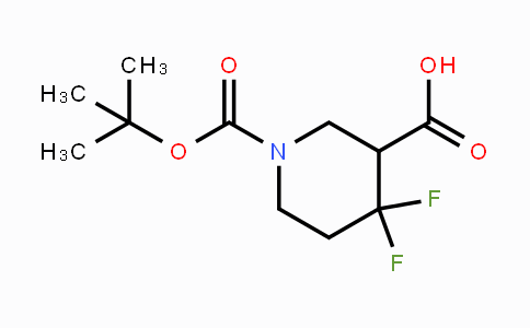 CAS No. 1303974-65-3, 1-(tert-Butoxycarbonyl)-4,4-difluoropiperidine-3-carboxylic acid