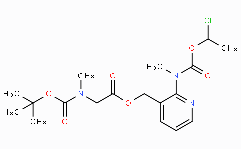 CAS No. 338990-31-1, (2-(((1-chloroethoxy)carbonyl) (methyl)amino)pyridin-3-yl)methyl 2-((tert-butoxycarbonyl)(methyl)amino) acetate;