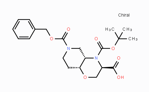 CAS No. 1251001-22-5, (3R*,4aS*,8aR*)-6-(Benzyloxycarbonyl)-4-(tertbutoxycarbonyl)-octahydro-2H-pyrido[4,3-b][1,4]oxazine-3-carboxylic acid