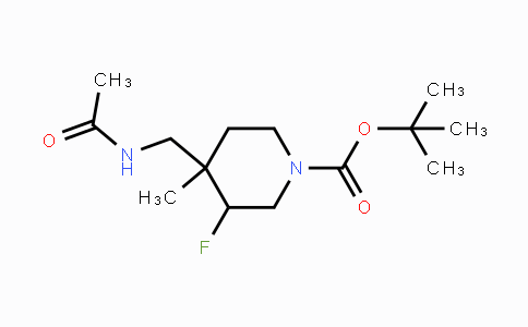 CAS No. 1400764-45-5, tert-Butyl 4-(acetamidomethyl)-3-fluoro-4-methylpiperidine-1-carboxylate