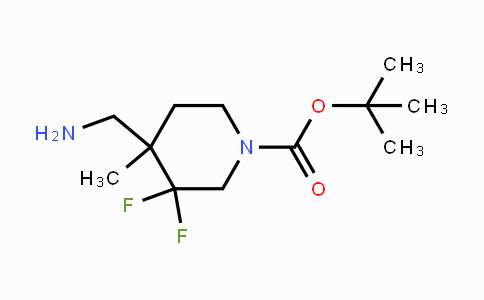 CAS No. 1334416-48-6, tert-Butyl 4-(aminomethyl)-3,3-difluoro-4-methylpiperidine-1-carboxylate