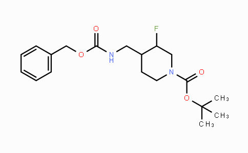 CAS No. 1400764-52-4, tert-Butyl 4-((benzyloxycarbonylamino)methyl)-3-fluoropiperidine-1-carboxylate
