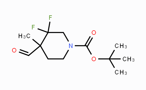 CAS No. 1400764-63-7, tert-Butyl 3,3-difluoro-4-formyl-4-methylpiperidine-1-carboxylate