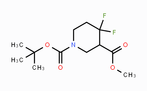 CAS No. 1303974-67-5, 1-tert-Butyl 3-methyl 4,4-difluoropiperidine-1,3-dicarboxylate