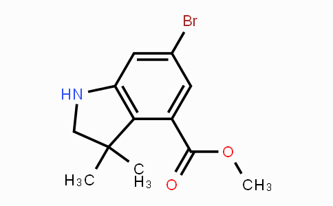 CAS No. 1389264-22-5, Methyl 6-bromo-3,3-dimethyl-2,3-dihydro-1H-indole-4-carboxylate