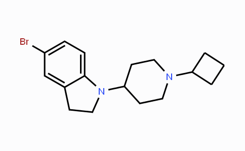 CAS No. 1616500-64-1, 5-Bromo-1-(1-cyclobutylpiperidin-4-yl)-2,3-dihydro-1H-indole