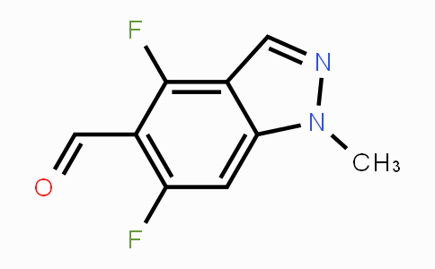 CAS No. 1185767-07-0, 4,6-Difluoro-1-methyl-1H-indazole-5-carbaldehyde