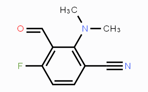 CAS No. 1515395-53-5, 2-(Dimethylamino)-4-fluoro-3-formylbenzonitrile