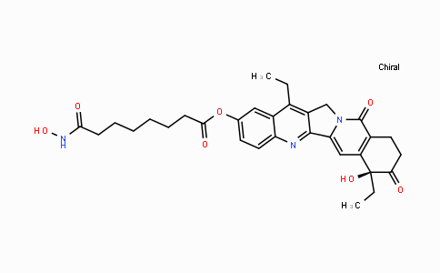 CAS No. 1706437-51-5, (S)-7,14-Diethyl-7-hydroxy-8,11-dioxo-7,8,9,10,11,13-hexahydrobenzo-[6,7]indolizino[1,2-b]quinolin-2-yl 8-(hydroxyamino)-8-oxooctanoate