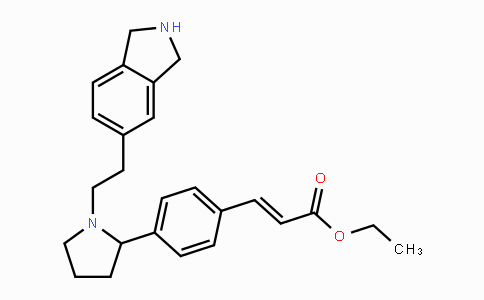 CAS No. 1706519-94-9, (E)-Ethyl 3-(4-(1-(2-(isoindolin-5-yl)-ethyl)pyrrolidin-2-yl)phenyl)acrylate