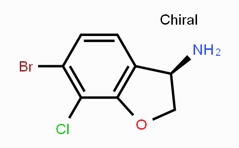 CAS No. 1272731-95-9, (R)-6-Bromo-7-chloro-2,3-dihydrobenzofuran-3-amine