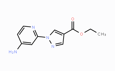 CAS No. 1499395-16-2, Ethyl 1-(4-aminopyridin-2-yl)-1H-pyrazole-4-carboxylate