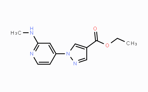 CAS No. 1624260-65-6, Ethyl 1-(2-(methylamino)pyridin-4-yl)-1H-pyrazole-4-carboxylate