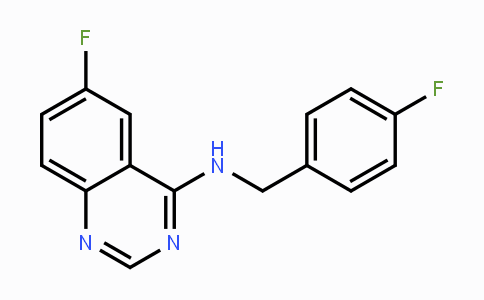 CAS No. 1262888-28-7, 6-Fluoro-N-(4-fluorobenzyl)quinazolin-4-amine