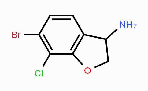 CAS No. 1273666-30-0, 6-Bromo-7-chloro-2,3-dihydrobenzofuran-3-amine
