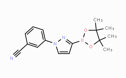 CAS No. 2223050-63-1, 3-(3-(4,4,5,5-Tetramethyl-1,3,2-dioxaborolan-2-yl)-1H-pyrazol-1-yl)benzonitrile