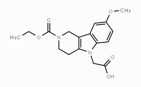 CAS No. 1706430-89-8, 2-(2-(Ethoxycarbonyl)-8-methoxy-3,4-dihydro-1H-pyrido[4,3-b]indol-5(2H)-yl)acetic acid