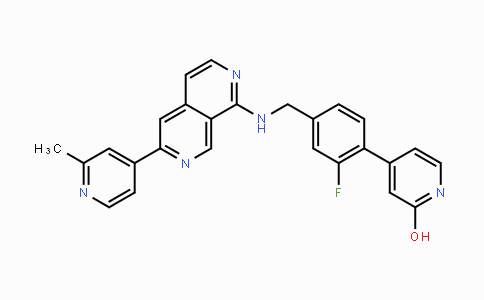 CAS No. 1841081-74-0, 4-(2-Fluoro-4-(((6-(2-methylpyridin-4-yl)-2,7-naphthyridin-1-yl)amino)methyl)phenyl)pyridin-2-ol