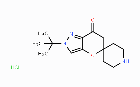 CAS No. 1197815-65-8, 2'-tert-Butyl-2'H-spiro[piperidine-4,5'-pyrano-[3,2-c]pyrazol]-7'(6'H)-one hydrochloride