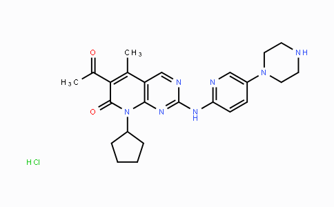 CAS No. 827022-32-2, 6-Acetyl-8-cyclopentyl-5-methyl-2-(5-(piperazin-1-yl)pyridin-2-ylamino)pyrido[2,3-d]pyrimidin-7(8H)-one hydrochloride