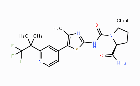CAS No. 1217486-61-7, (S)-N1-(4-Methyl-5-(2-(1,1,1-trifluoro-2-methylpropan-2-yl)-pyridin-4-yl)thiazol-2-yl)pyrrolidine-1,2-dicarboxamide