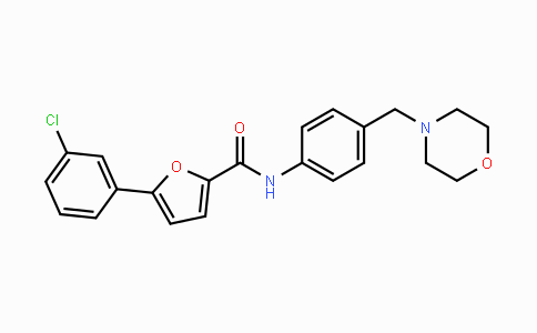 CAS No. 638156-11-3, 5-(3-Chlorophenyl)-N-(4-(morpholinomethyl)-phenyl)furan-2-carboxamide