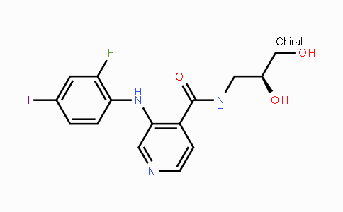 CAS No. 1236699-92-5, (S)-N-(2,3-Dihydroxypropyl)-3-(2-fluoro-4-iodophenylamino)isonicotinamide