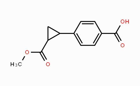 CAS No. 1057107-39-7, 4-(2-(Methoxycarbonyl)cyclopropyl)benzoic acid