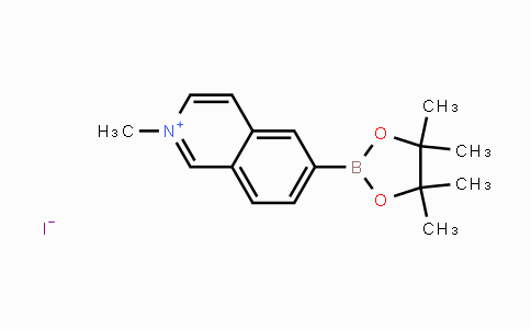 CAS No. 922718-56-7, 2-Methyl-6-(4,4,5,5-tetramethyl-1,3,2-dioxaborolan-2-yl)isoquinolin-2-ium iodide